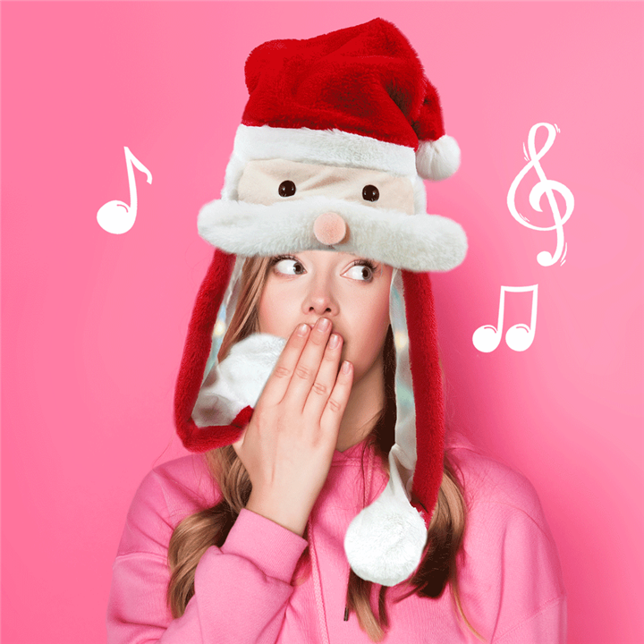 Santa's Little Helper Singing Hat