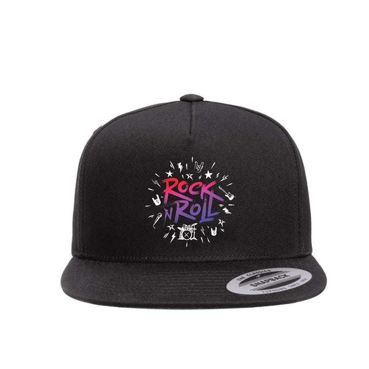 Rock N Roll Design Snapback Cap