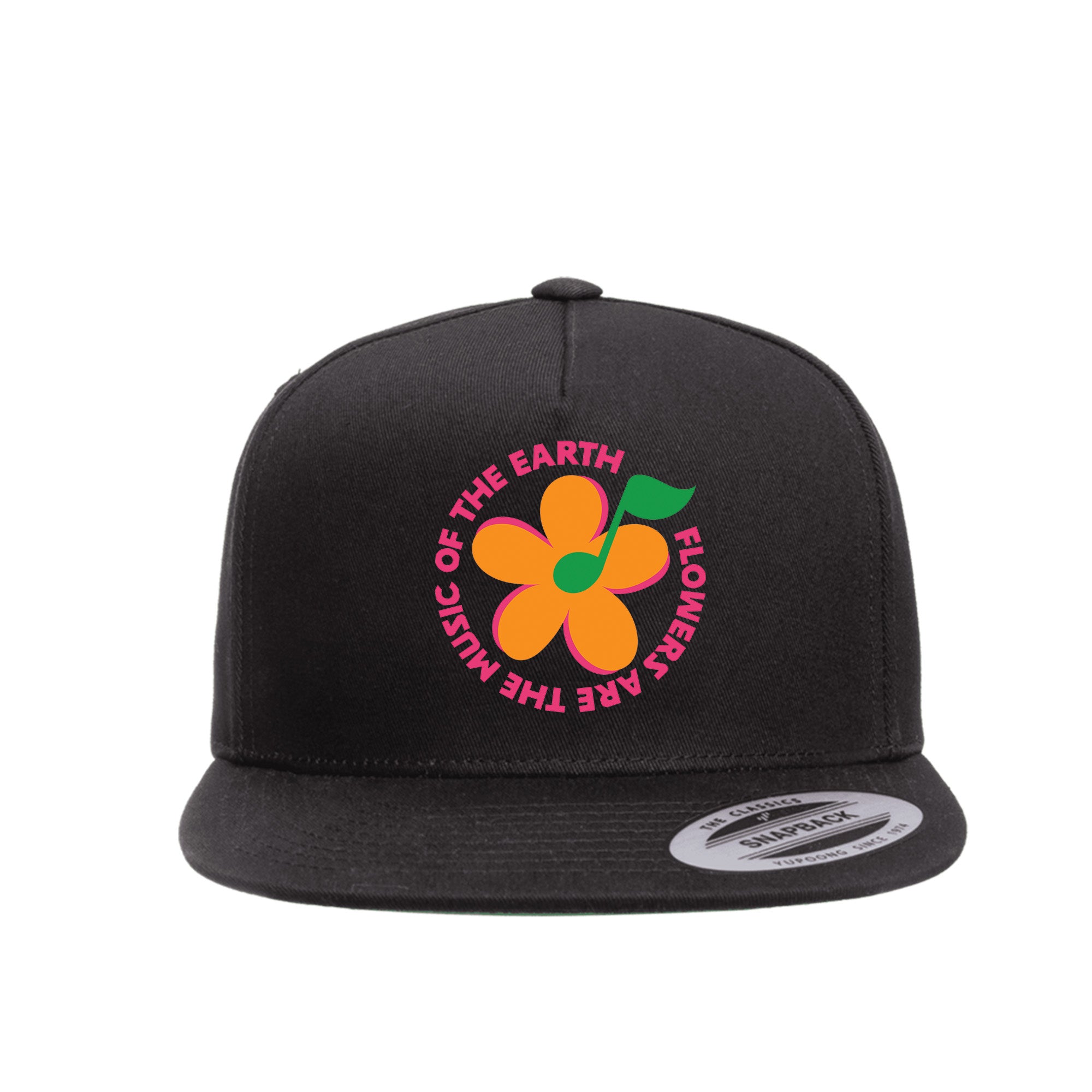 Flowers Are The Music Snapback Cap