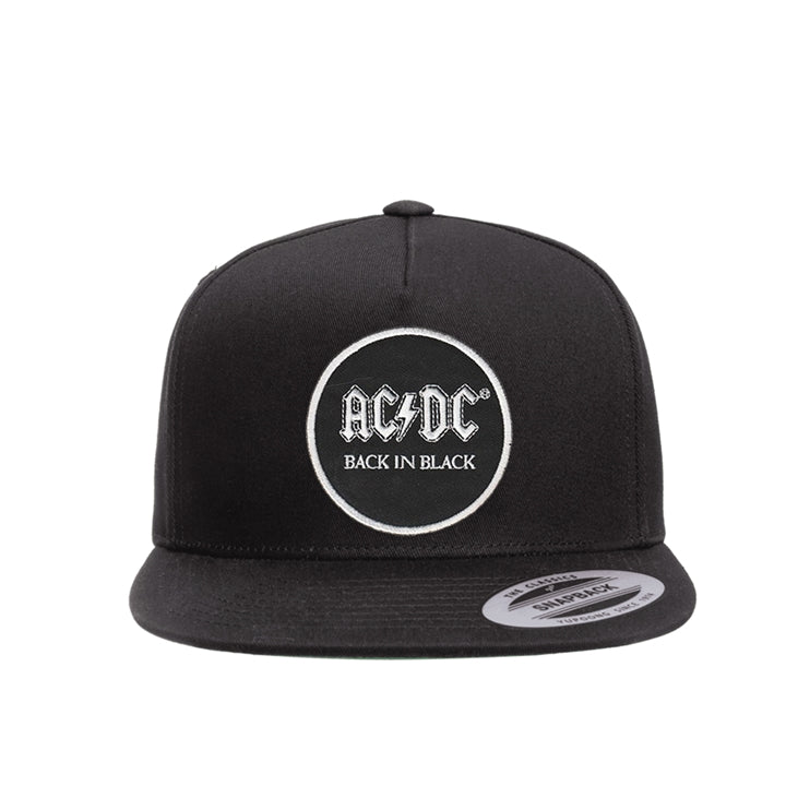 AC/DC Back In Black Patch Snapback Cap
