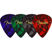Famous Fender Pick Leather Coasters, Set of 4