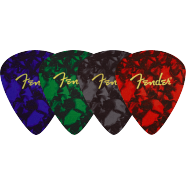 Famous Fender Pick Leather Coasters, Set of 4