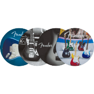 Fender Guitars Leather Coasters, Set of 4