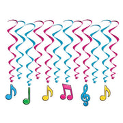 Neon Musical Note Swirly Whirls
