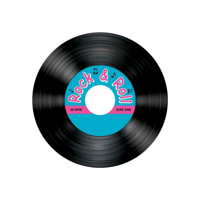 Colorful Rock & Roll Record Coasters