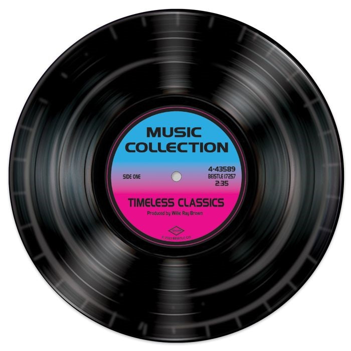 Colorful Rock & Roll Record Paper Plates