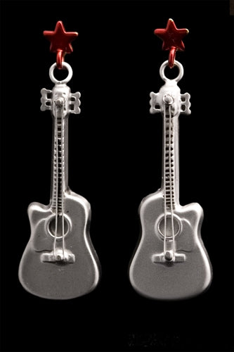 Rock Star Guitar Earrings