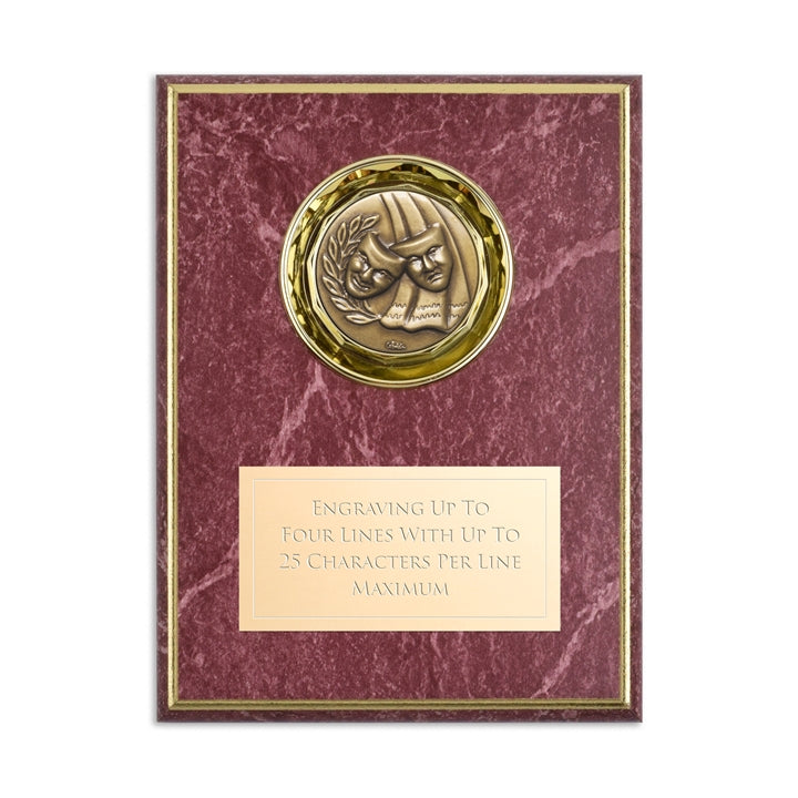 Rose Colored Recognition Plaque