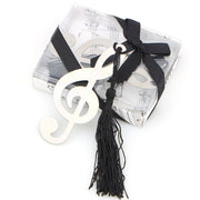 Metal Treble Clef with Tassel Bookmark