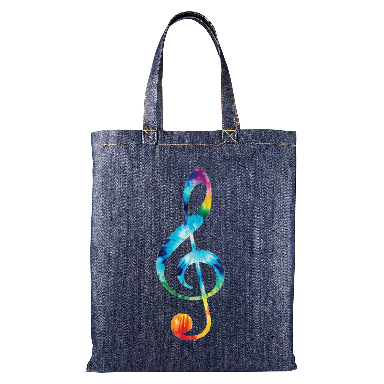 Tie Dye Music Expressions Denim Tote Bag