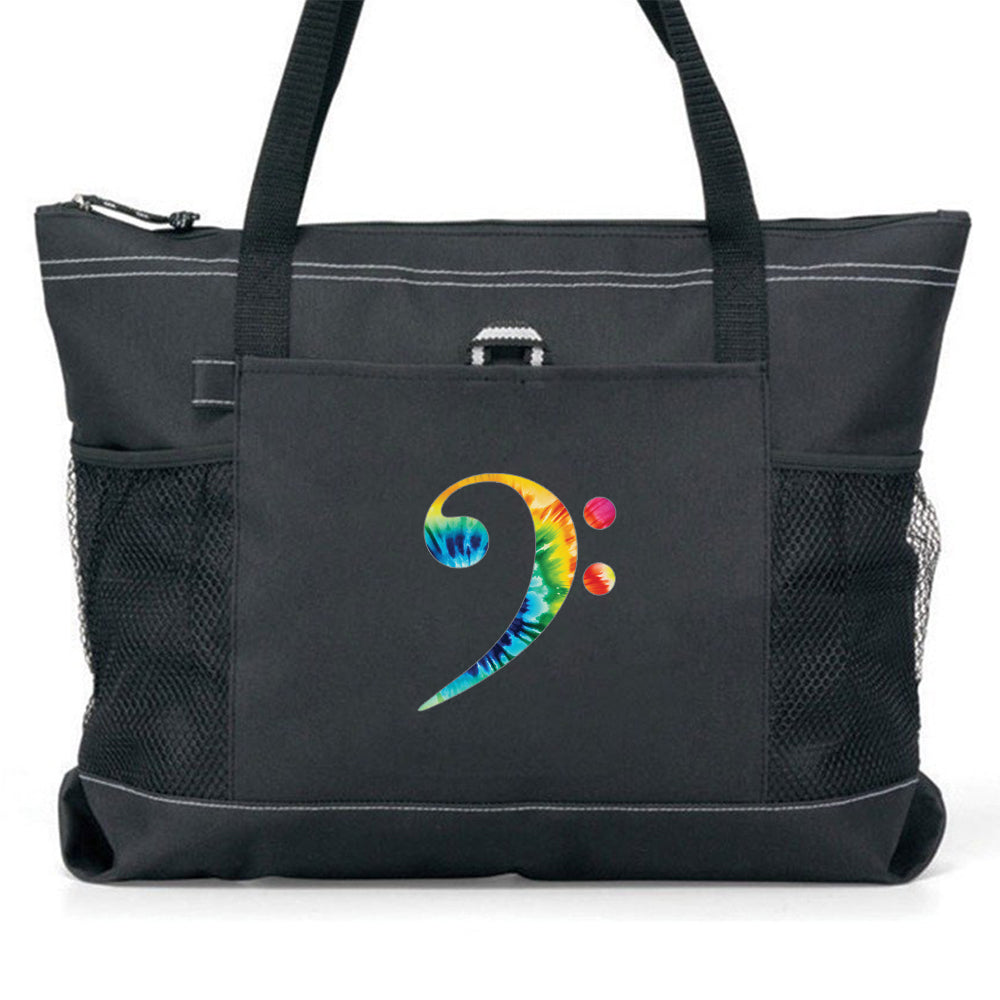 Tie Dye Music Expressions Colorful Carry All Totes