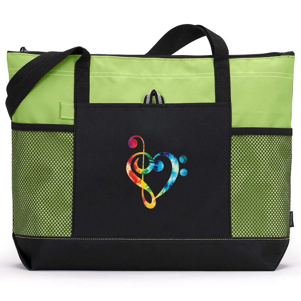 Tie Dye Music Expressions Colorful Carry All Totes