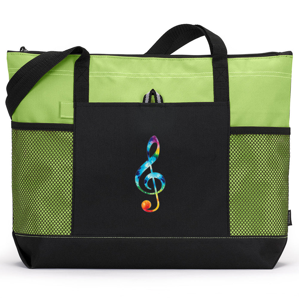 Tie Dye Music Expressions Colorful Carry All Totes