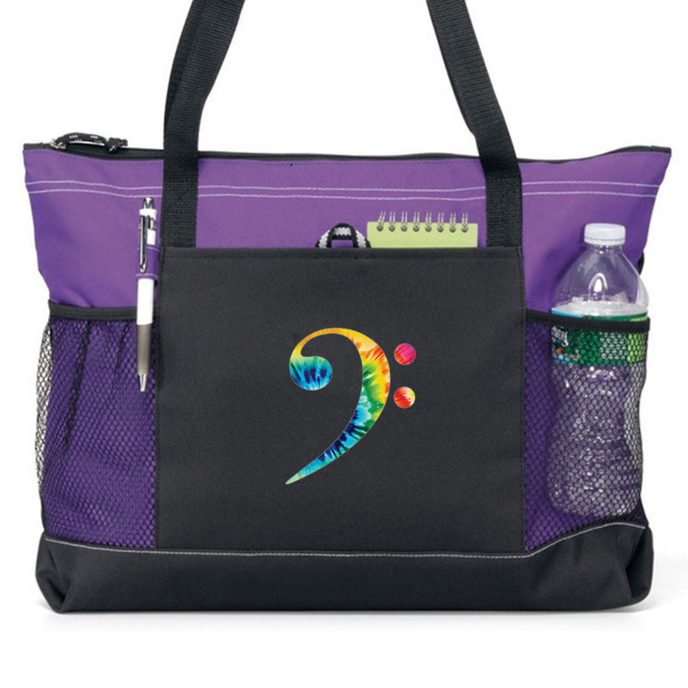 Tie Dye Music Expressions Colorful Carry All Totes