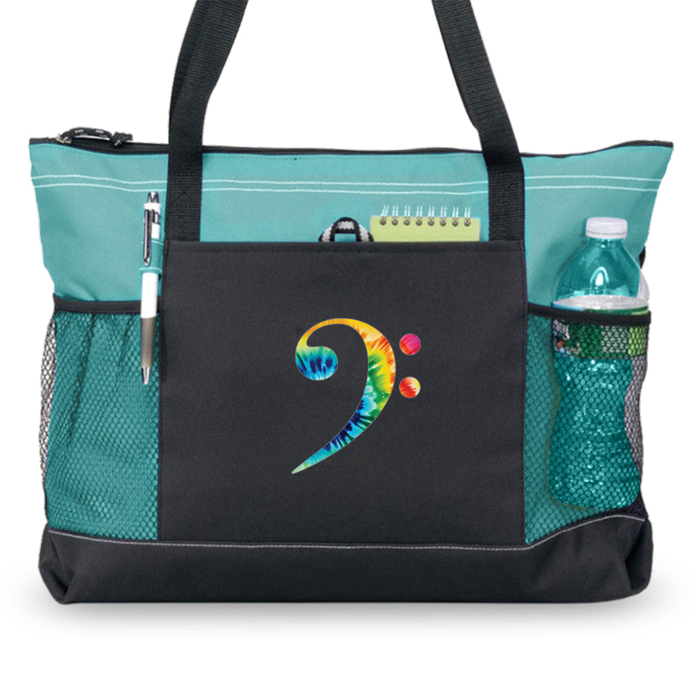 Tie Dye Music Expressions Colorful Carry All Totes