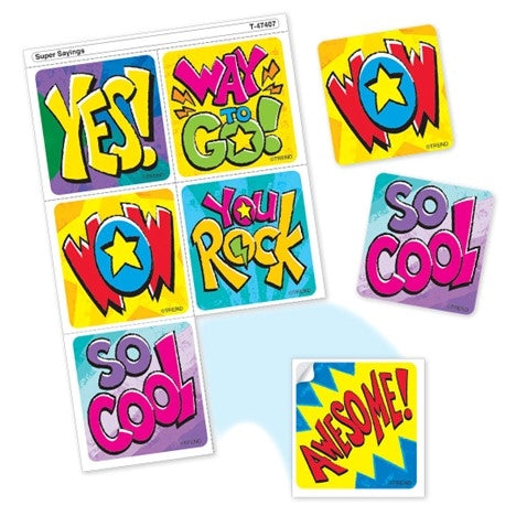 Super Sayings Reward Stickers