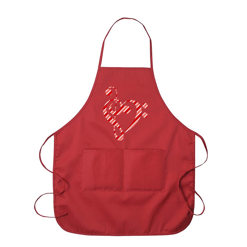 Candy Cane Clef Chef's Apron