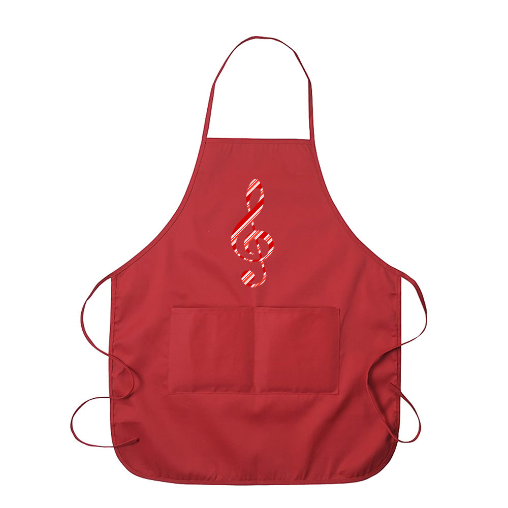 Candy Cane Clef Chef's Apron