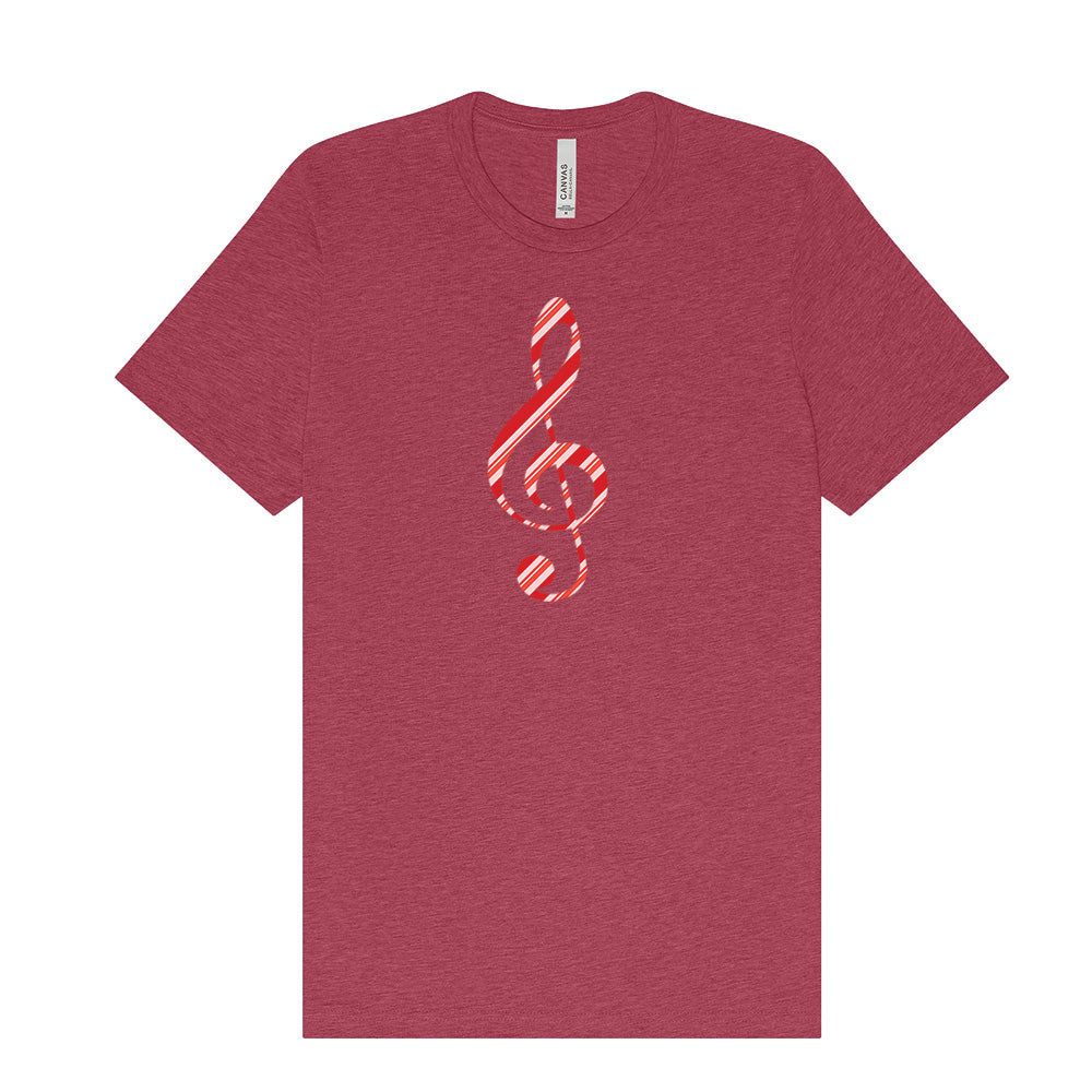 Candy Cane Treble Clef T-Shirt