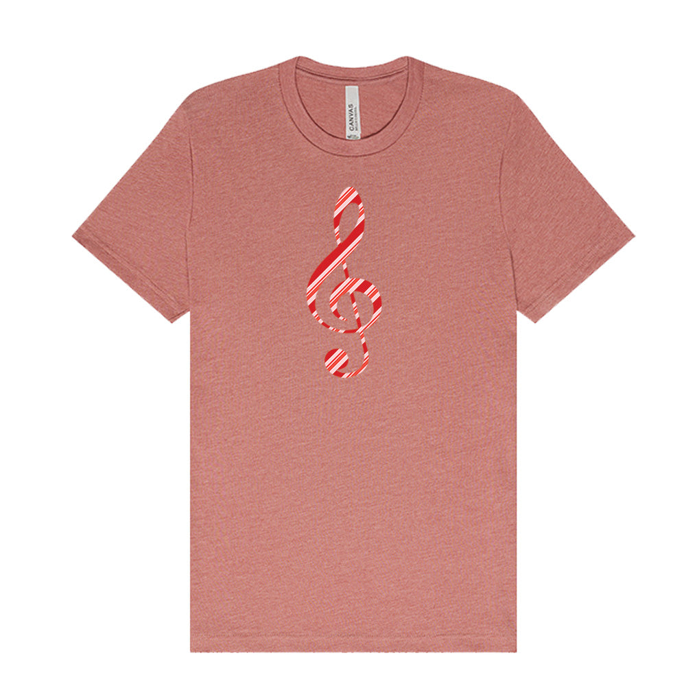 Candy Cane Treble Clef T-Shirt
