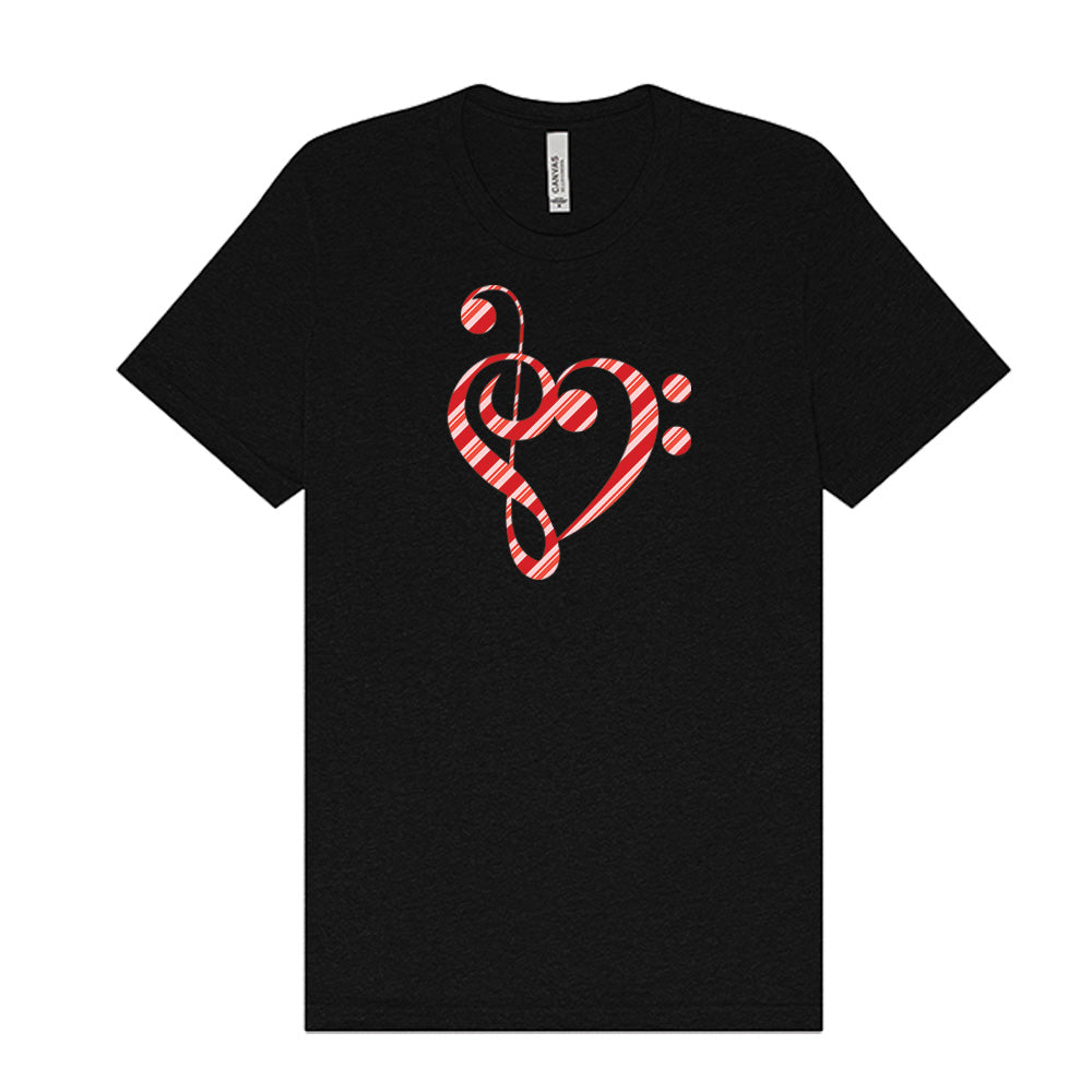 Candy Cane Heart of Clefs T-Shirt