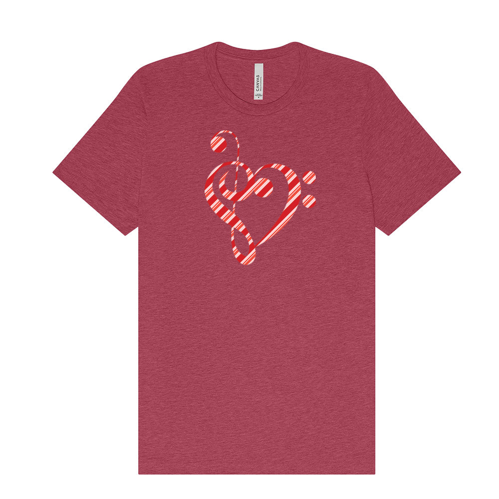 Candy Cane Heart of Clefs T-Shirt