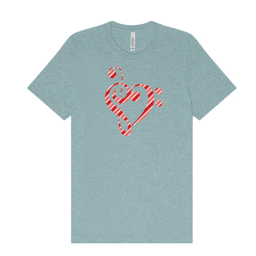 Candy Cane Heart of Clefs T-Shirt