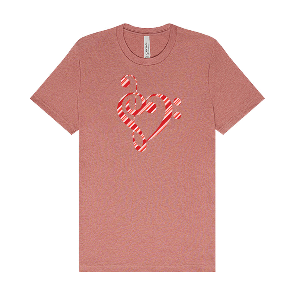 Candy Cane Heart of Clefs T-Shirt