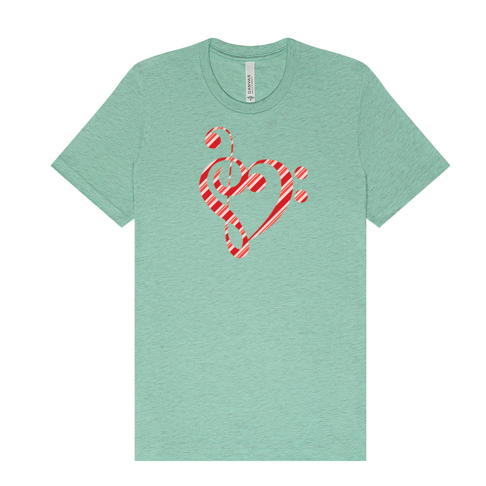 Candy Cane Heart of Clefs T-Shirt