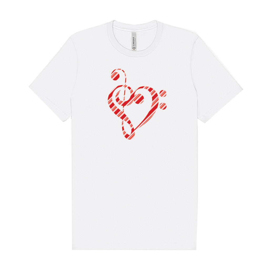Candy Cane Heart of Clefs T-Shirt