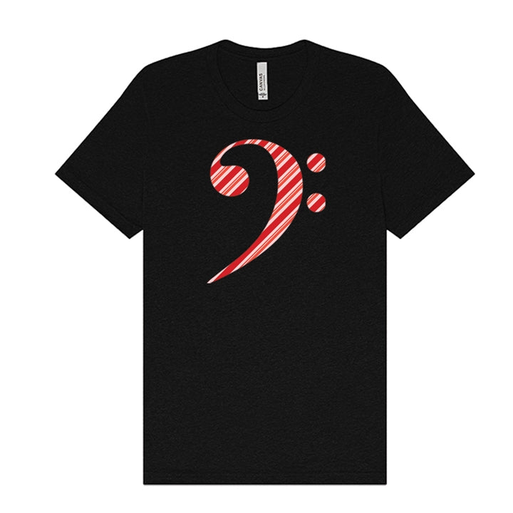 Candy Cane Bass Clef T-Shirt