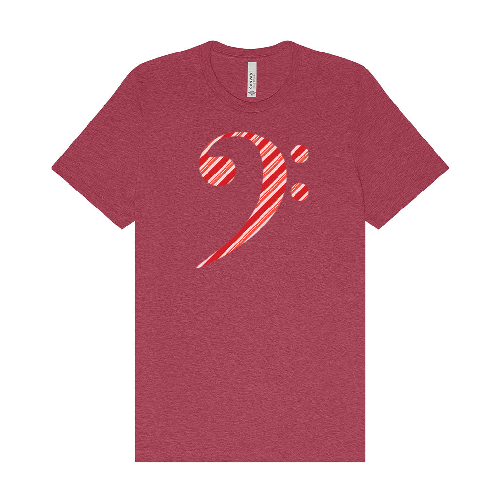 Candy Cane Bass Clef T-Shirt