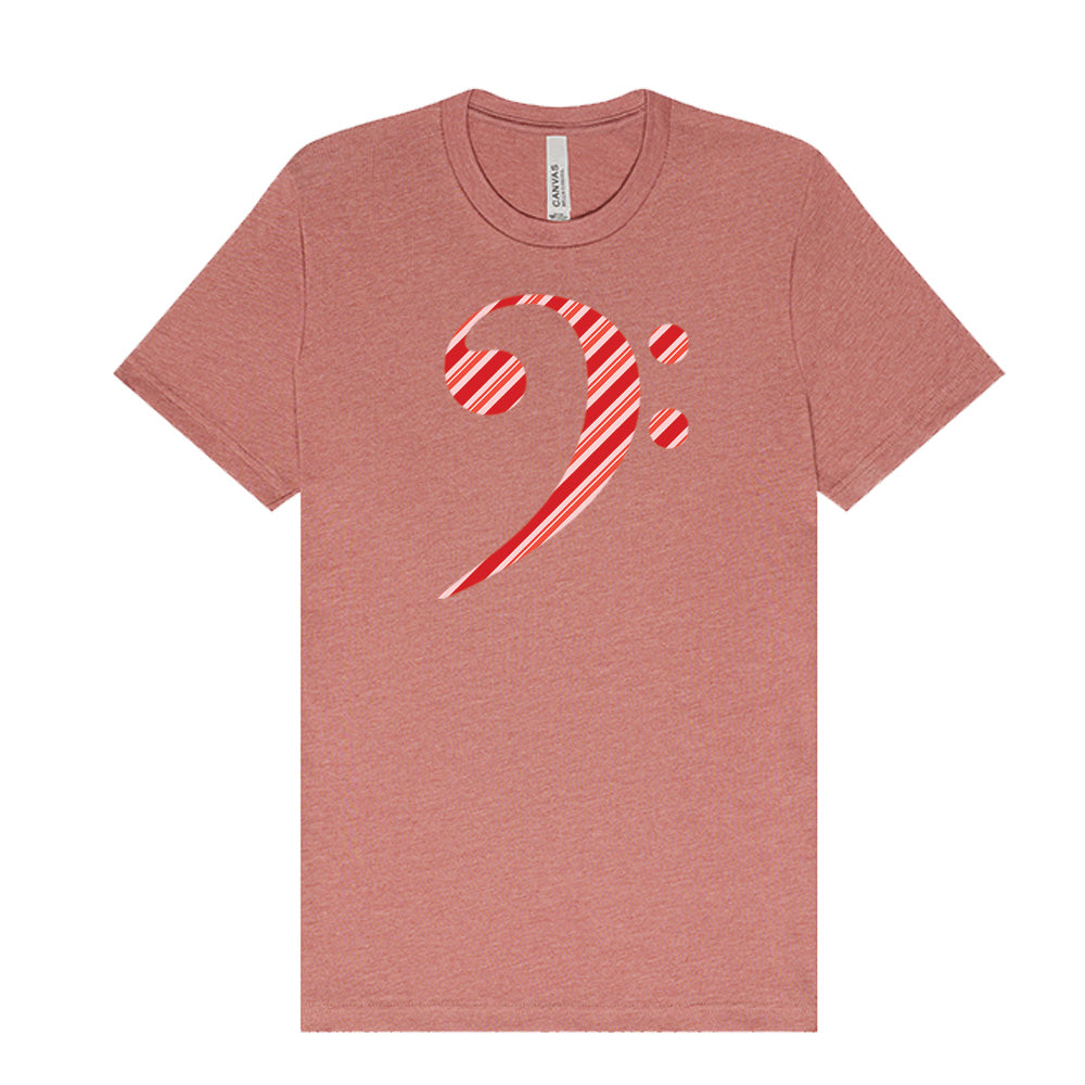 Candy Cane Bass Clef T-Shirt
