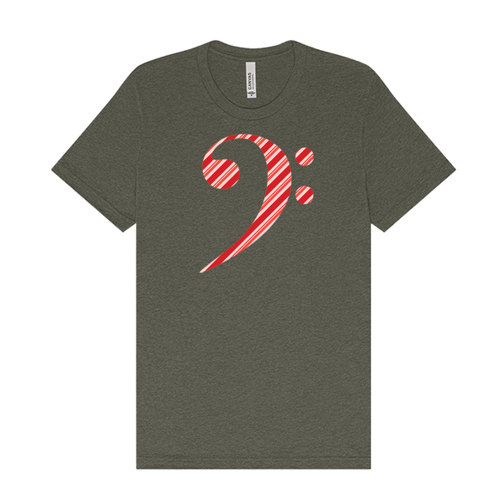 Candy Cane Bass Clef T-Shirt