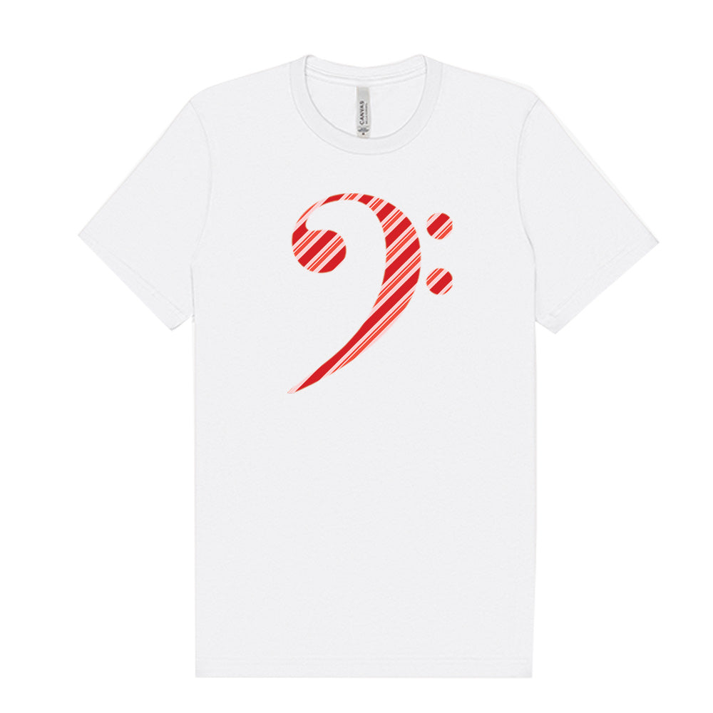 Candy Cane Bass Clef T-Shirt