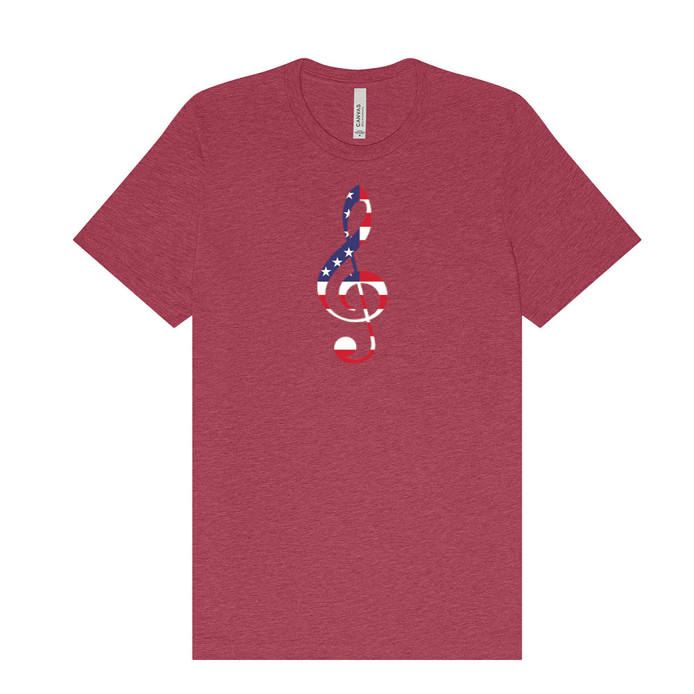 Patriotic Treble Clef T-Shirt