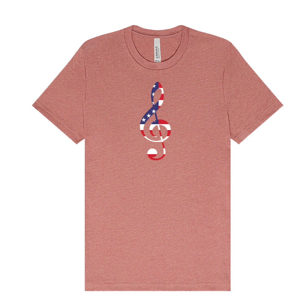 Patriotic Treble Clef T-Shirt