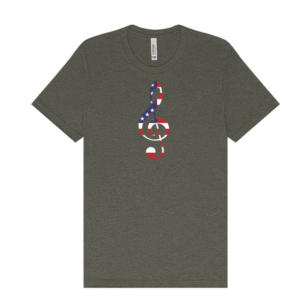 Patriotic Treble Clef T-Shirt