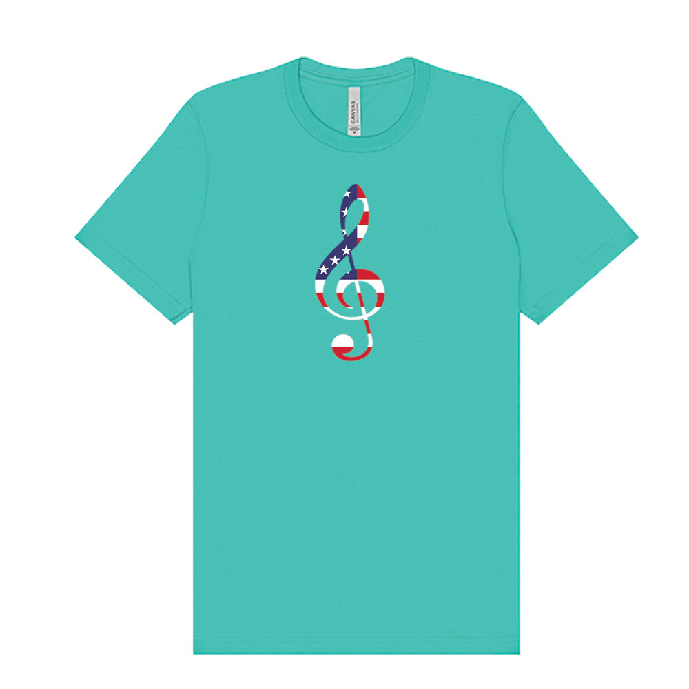 Patriotic Treble Clef T-Shirt