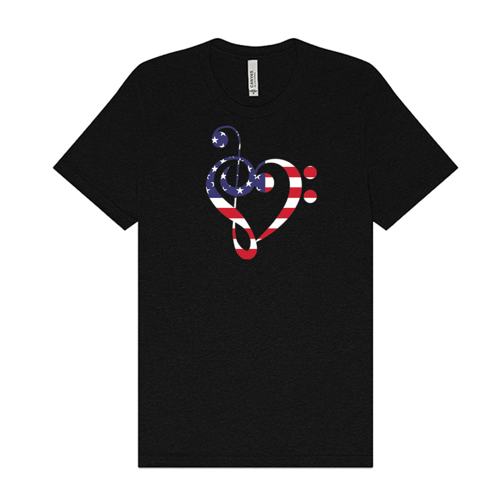 Patriotic Heart Of Clefs T-Shirt