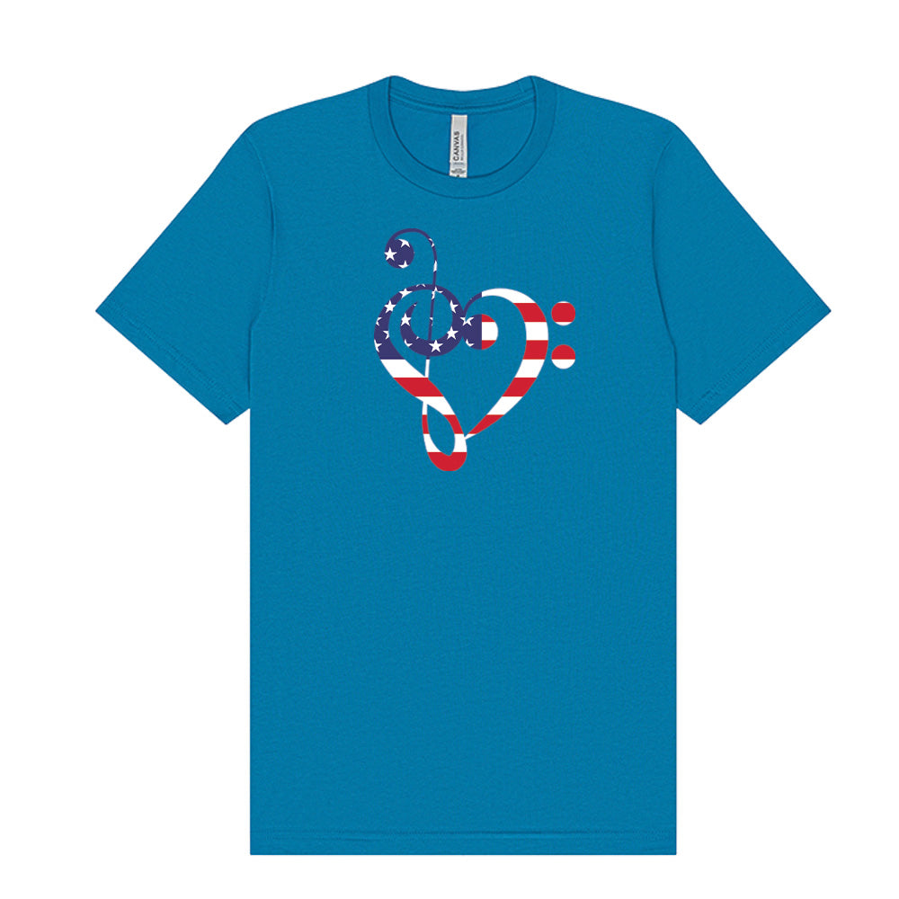 Patriotic Heart Of Clefs T-Shirt