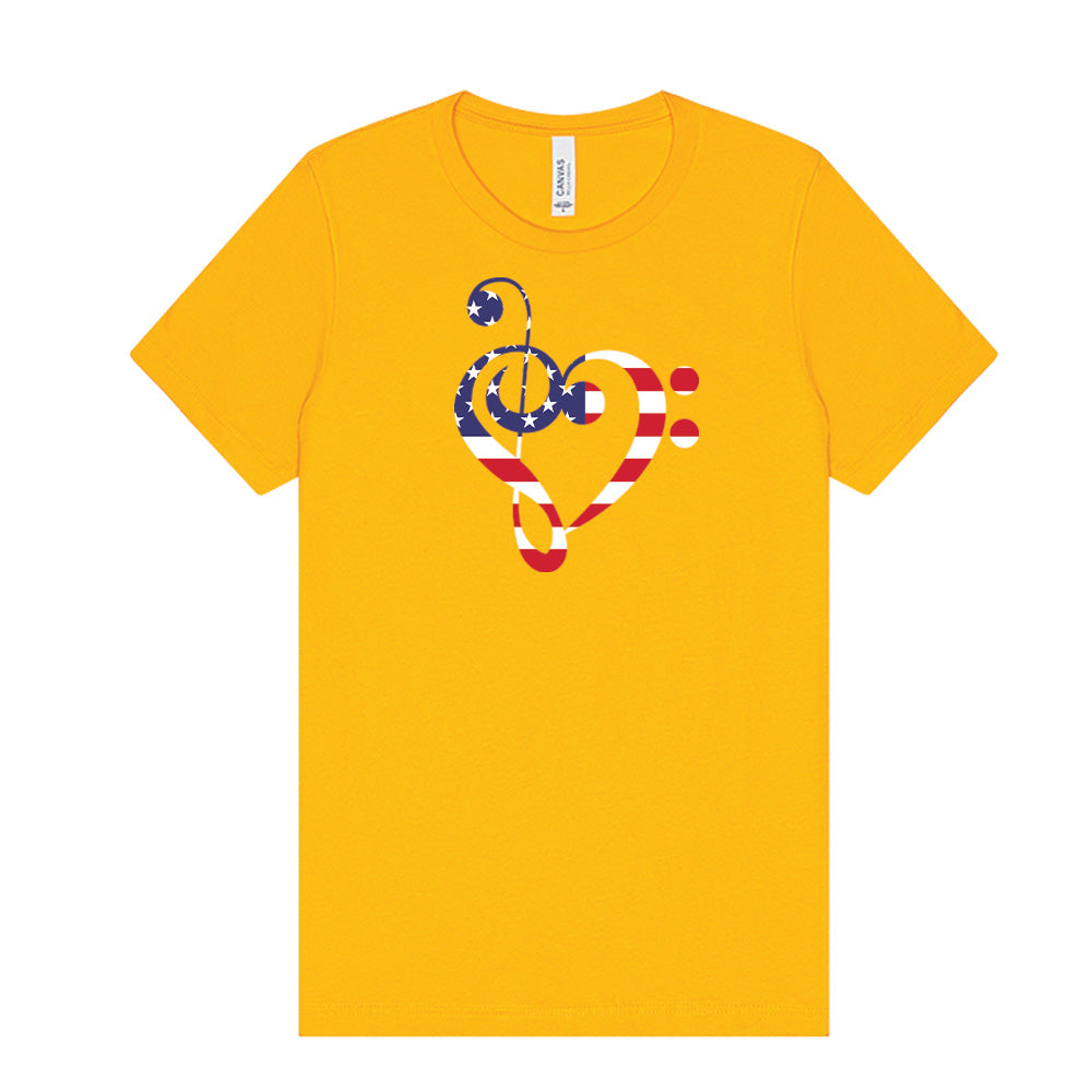 Patriotic Heart Of Clefs T-Shirt