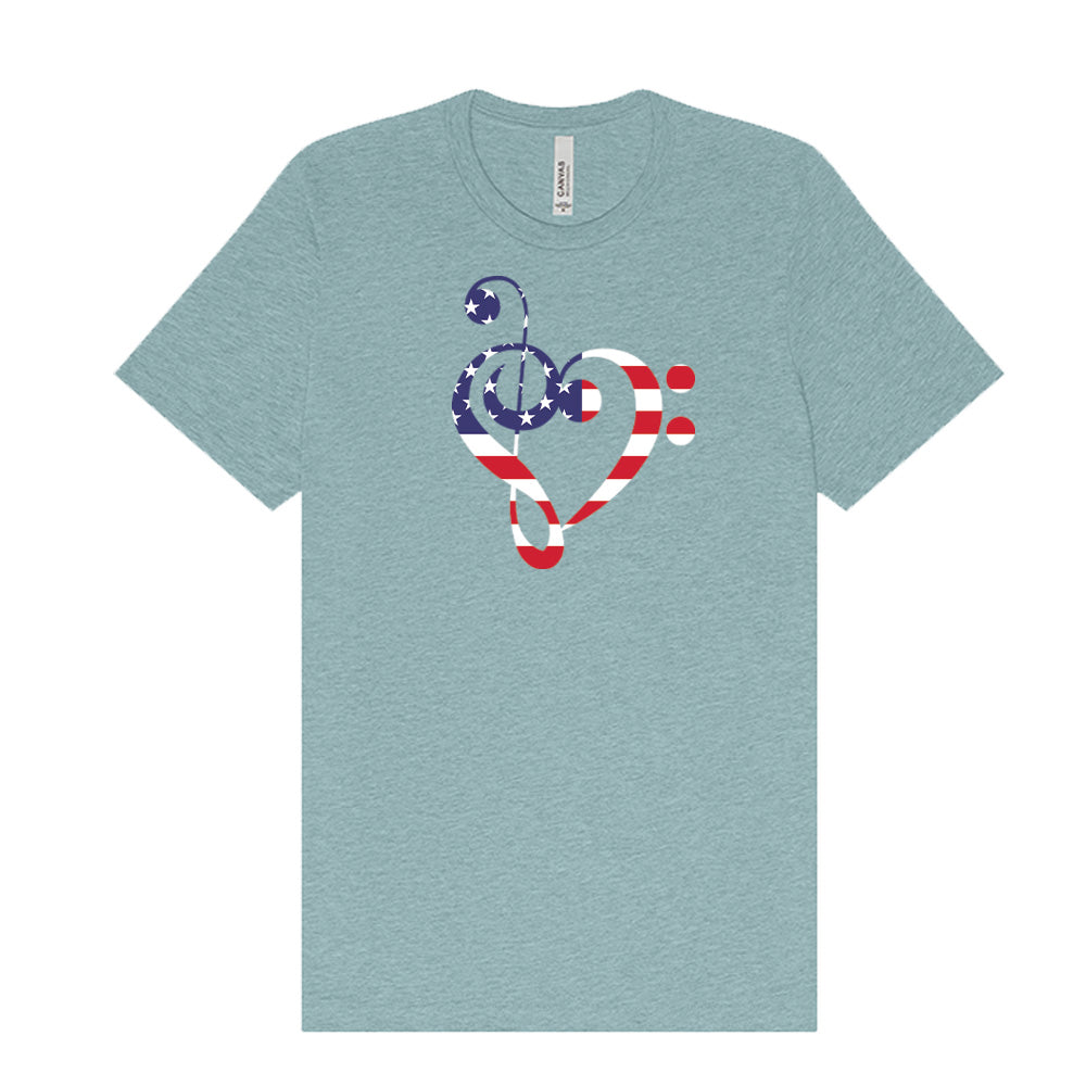 Patriotic Heart Of Clefs T-Shirt