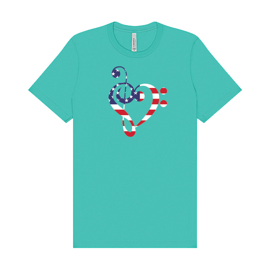 Patriotic Heart Of Clefs T-Shirt