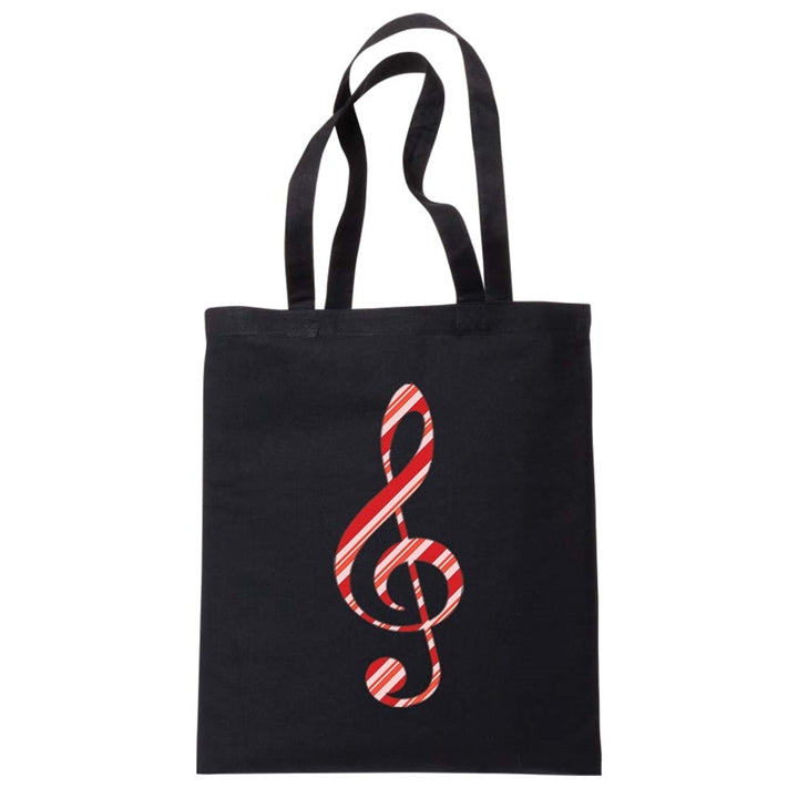 Candy Cane Clef Tote Bag