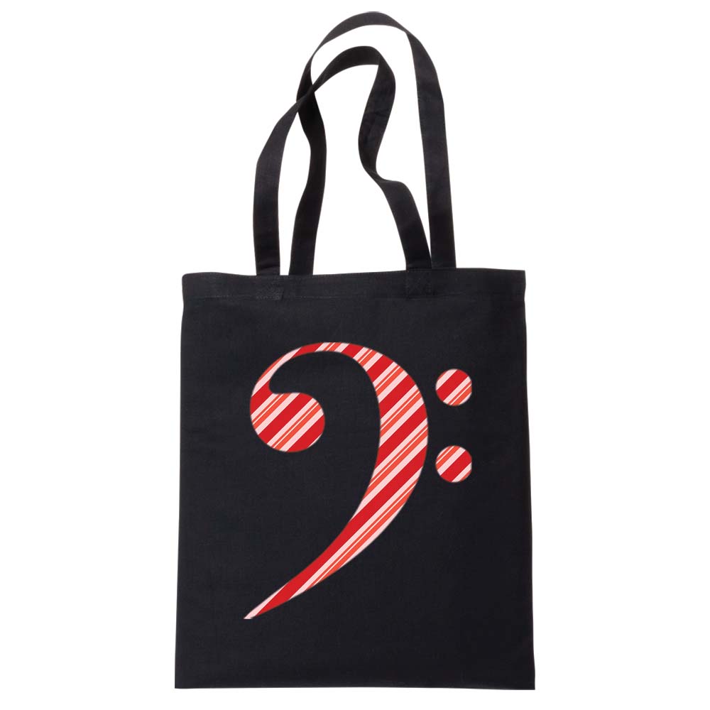 Candy Cane Clef Tote Bag