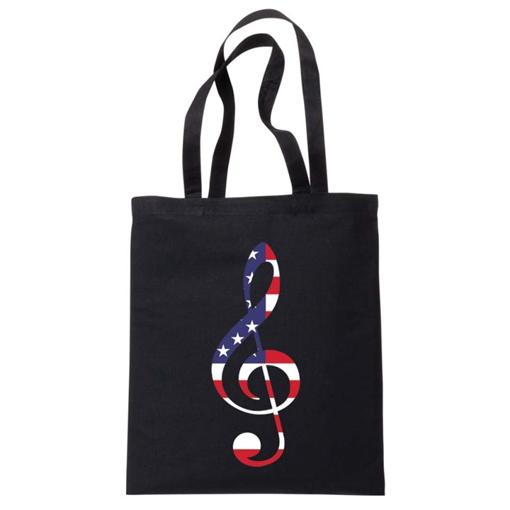 Patriotic American Flag Clef Tote Bag