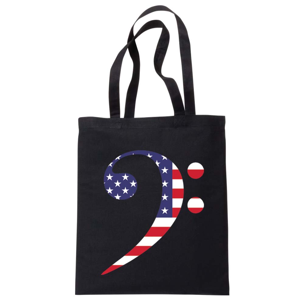 Patriotic American Flag Clef Tote Bag