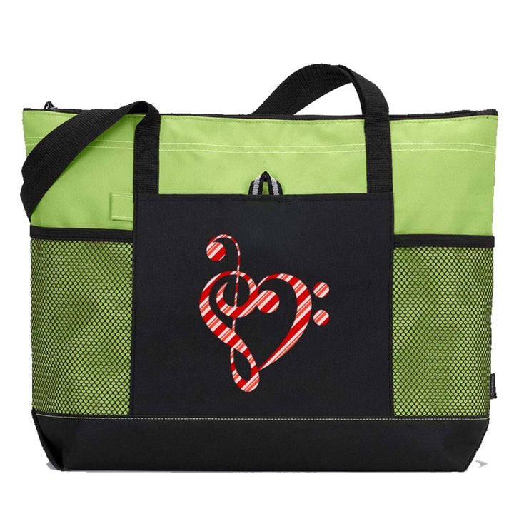 Candy Cane Clef Carry All Totes