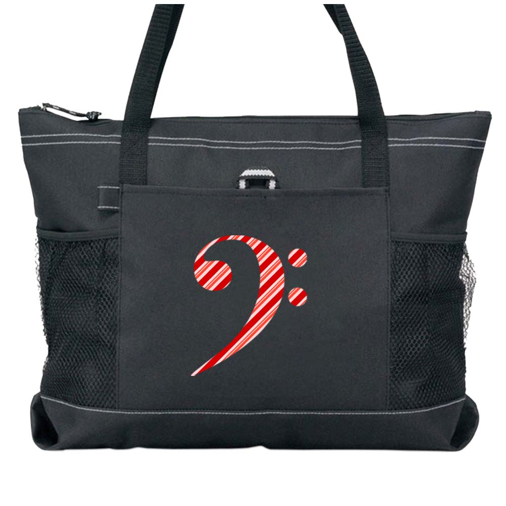 Candy Cane Clef Carry All Totes